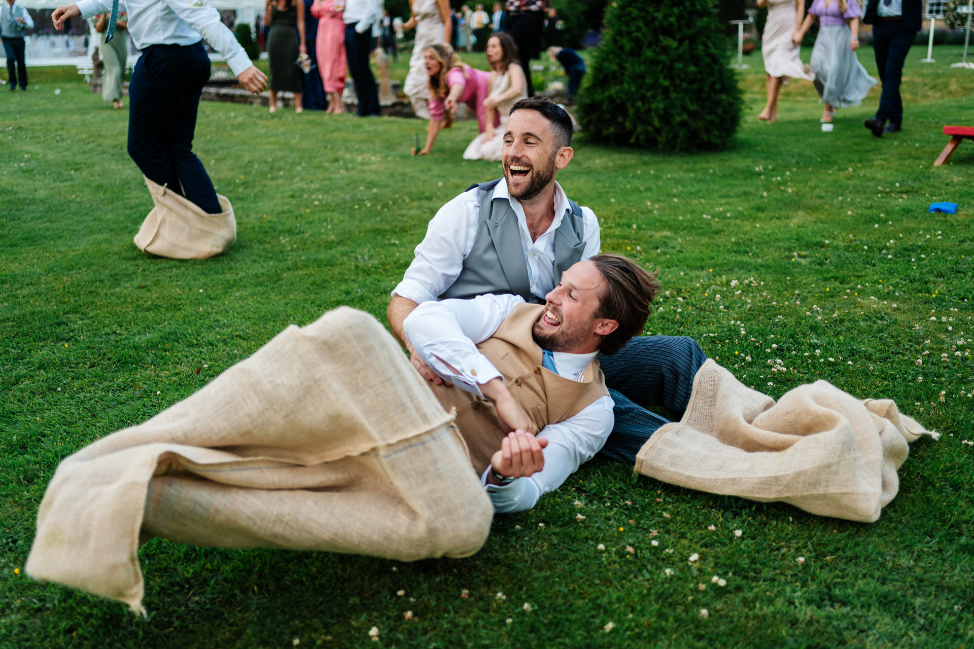 wedding sack race