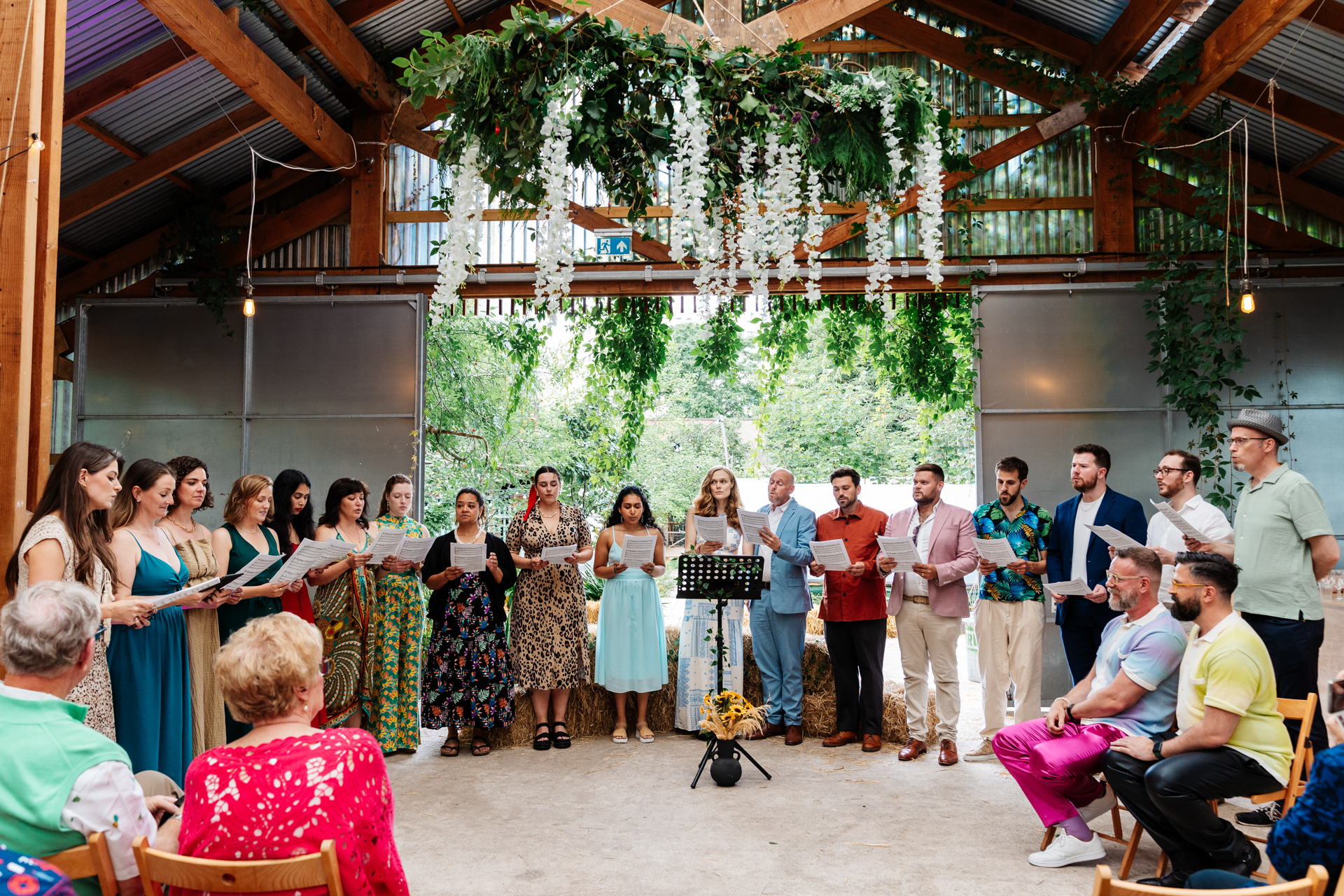choir at wedding ceremony