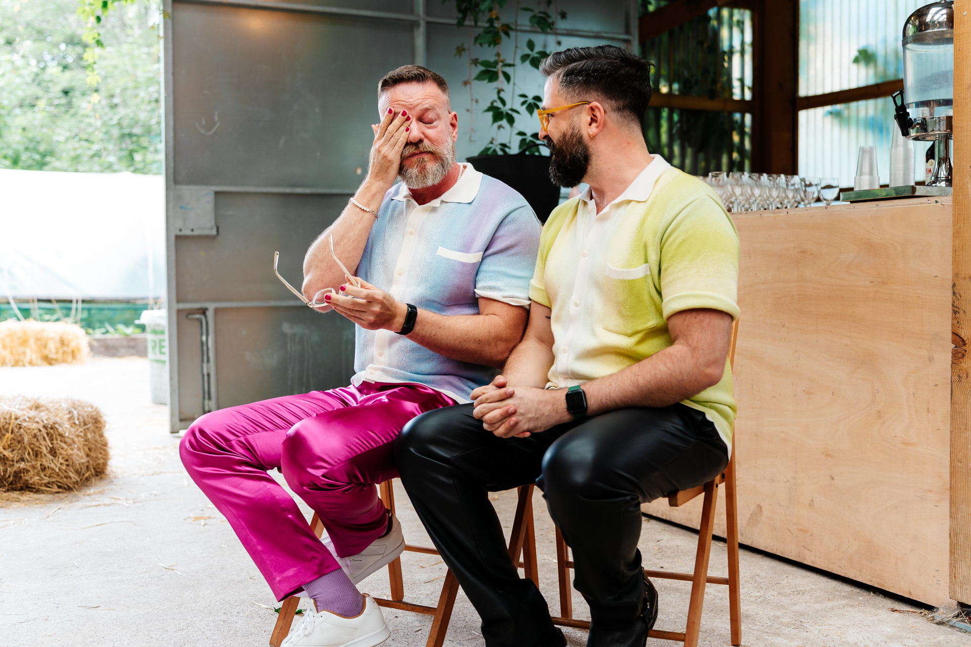 informal gay wedding