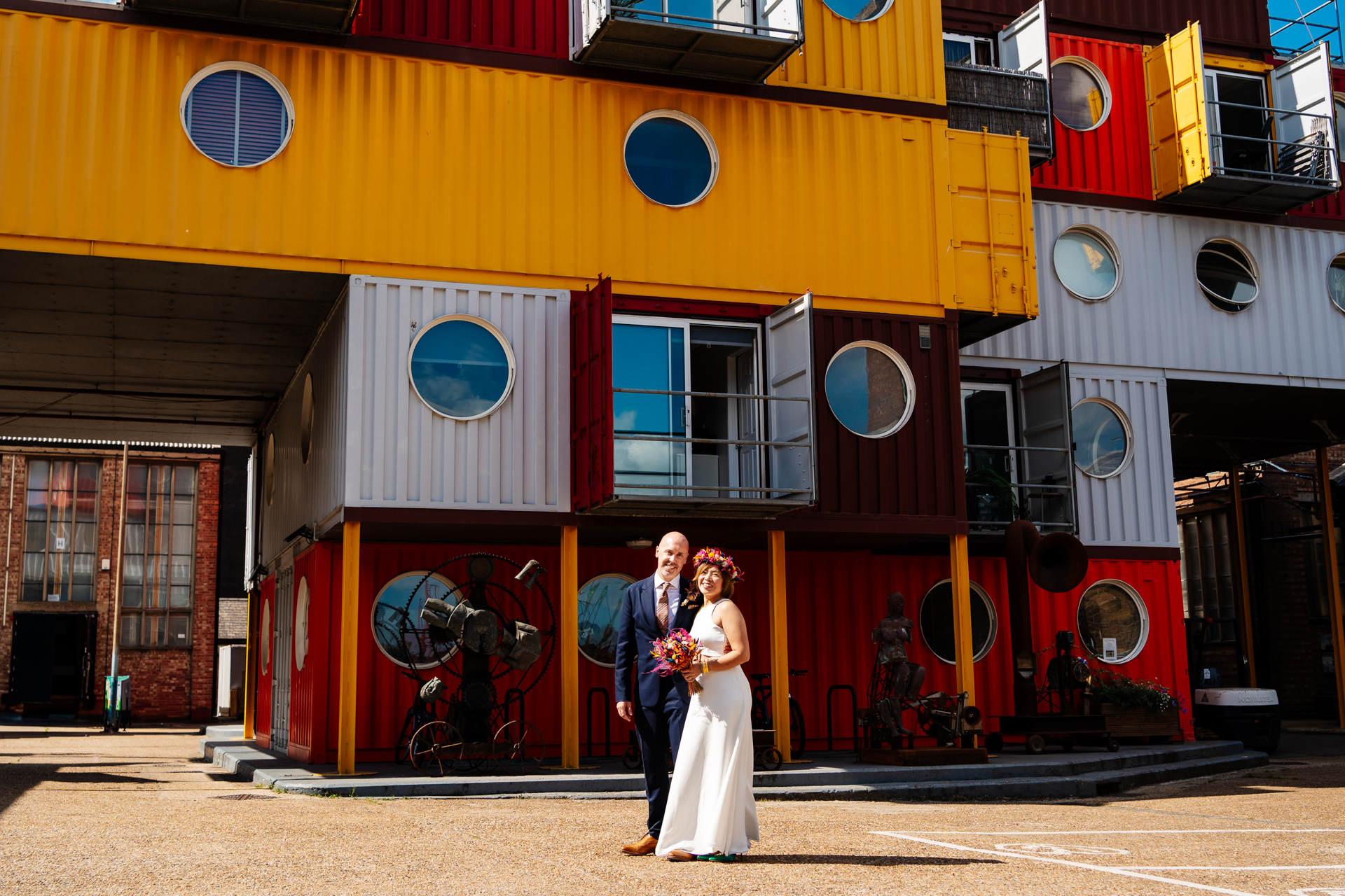trinity buoy wharf couple photos